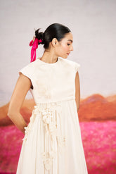 Tala Dress With Short Jacket - Ivory